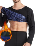 Haut de compression d'entraînement en néoprène à manches longues effet sauna