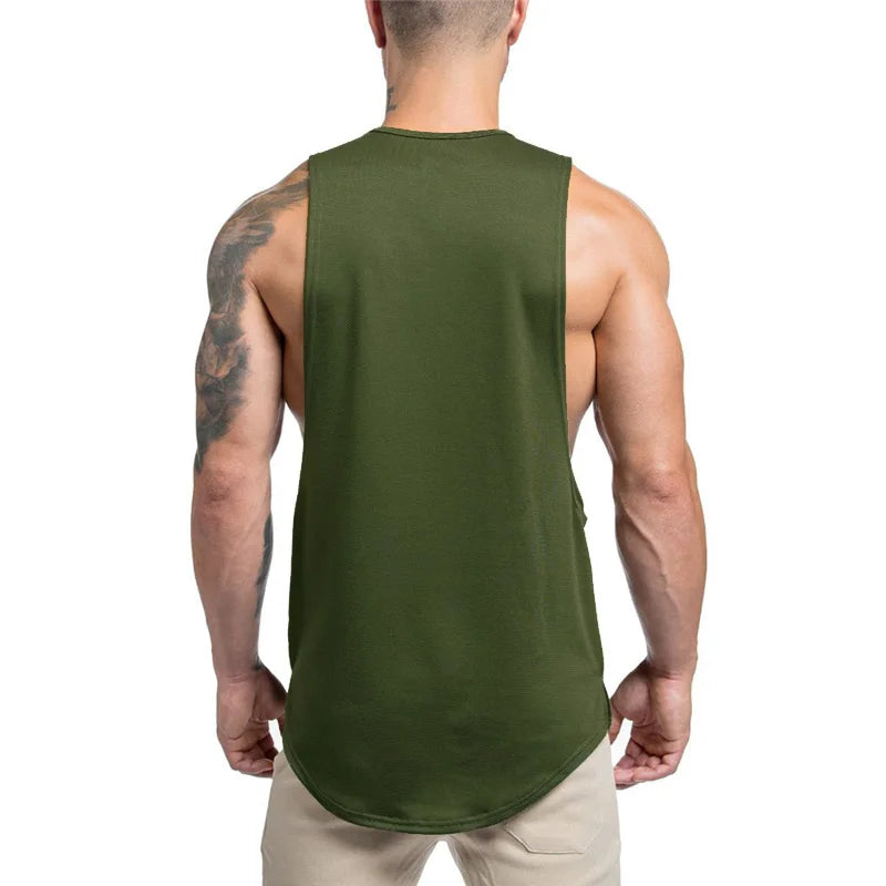 Débardeurs Hommes Fitness, Vêtements de Sport Musculation, Coton, Gilet sans Manches, Homme Décontracté Respirant, Sous-vêtement Tendance.