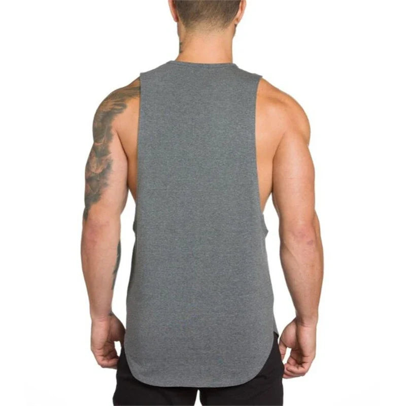Débardeurs Hommes Fitness, Vêtements de Sport Musculation, Coton, Gilet sans Manches, Homme Décontracté Respirant, Sous-vêtement Tendance.