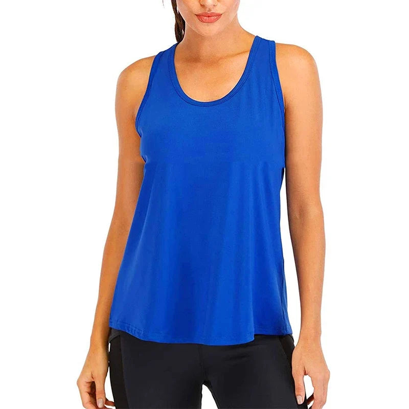 T-shirt de yoga femme, nouveau style, décontracté, hauts de fitness, débardeur femme, t-shirt de sport sans manches, séchage rapide, blouse d'entraînement de course à pied pour la gym