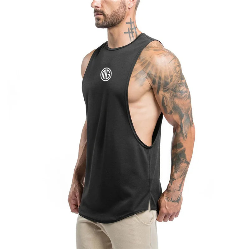 Débardeurs Hommes Fitness, Vêtements de Sport Musculation, Coton, Gilet sans Manches, Homme Décontracté Respirant, Sous-vêtement Tendance.
