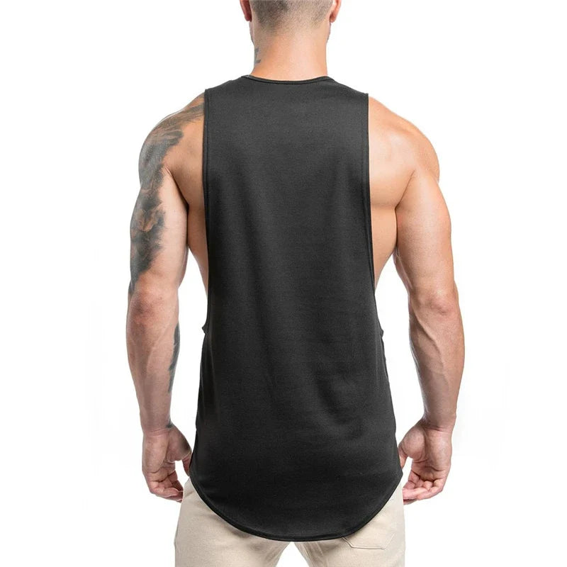 Débardeurs Hommes Fitness, Vêtements de Sport Musculation, Coton, Gilet sans Manches, Homme Décontracté Respirant, Sous-vêtement Tendance.