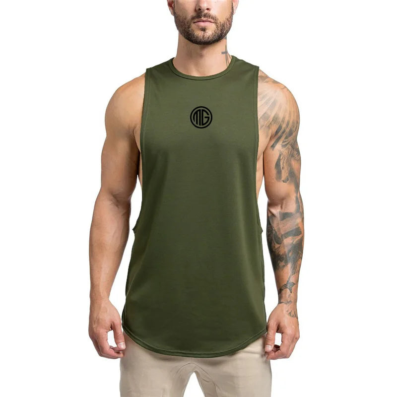 Débardeurs Hommes Fitness, Vêtements de Sport Musculation, Coton, Gilet sans Manches, Homme Décontracté Respirant, Sous-vêtement Tendance.