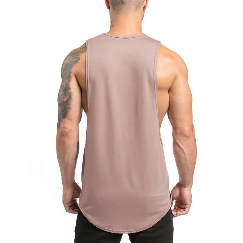 Débardeurs Hommes Fitness, Vêtements de Sport Musculation, Coton, Gilet sans Manches, Homme Décontracté Respirant, Sous-vêtement Tendance.