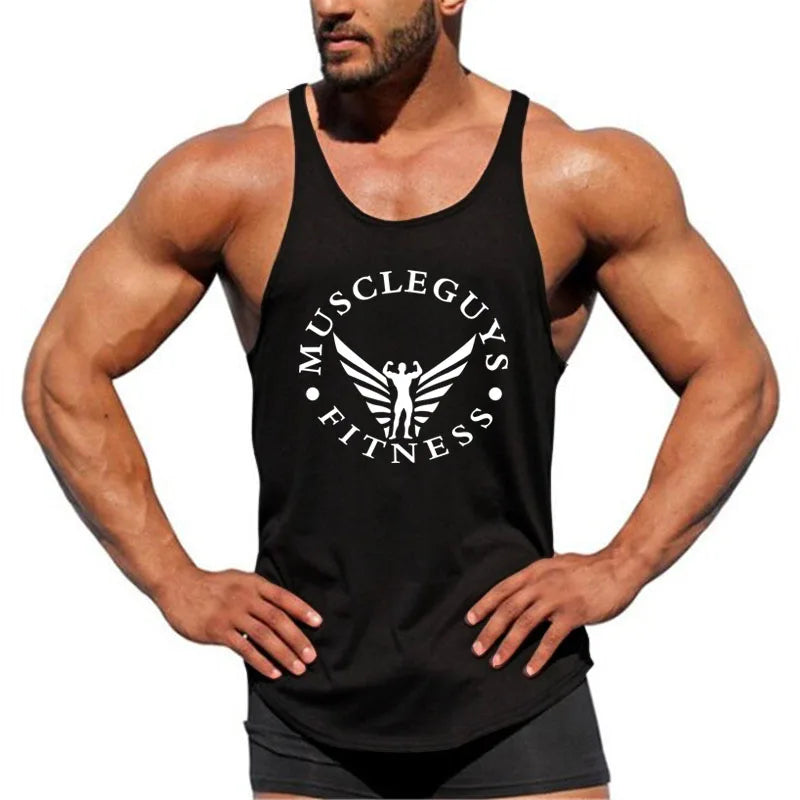 Débardeur de Sport Homme pour Entraînement Musculation Gym Marque Haut sans Manches Chemise de Sport à la Mode