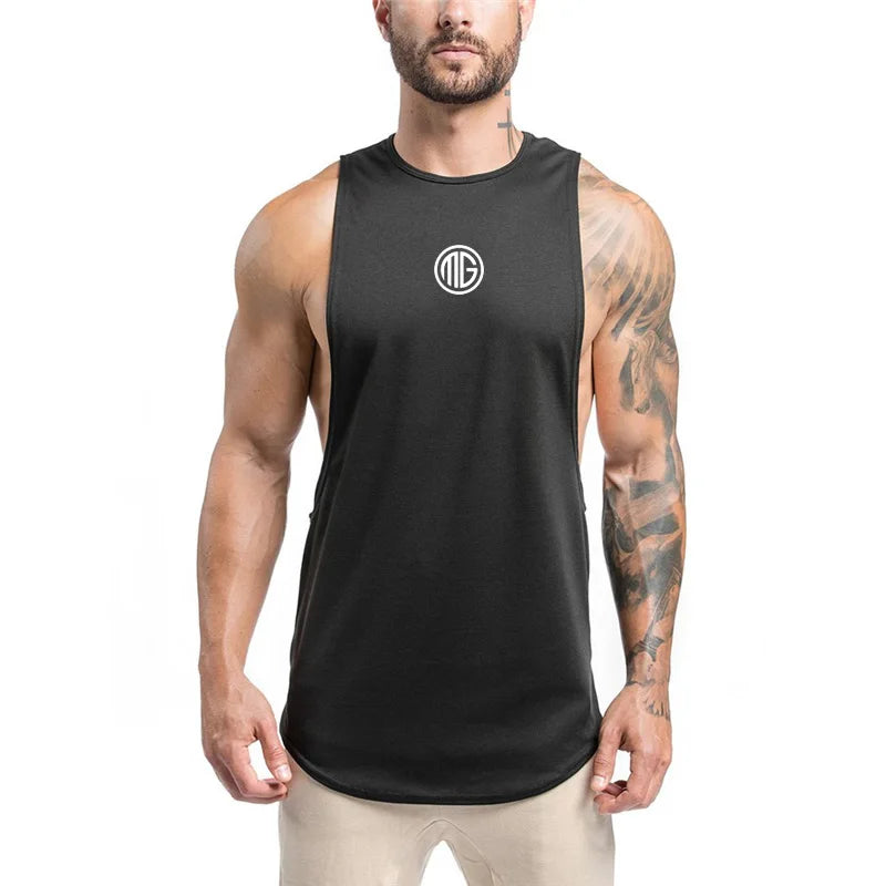 Débardeurs Hommes Fitness, Vêtements de Sport Musculation, Coton, Gilet sans Manches, Homme Décontracté Respirant, Sous-vêtement Tendance.