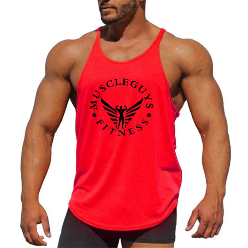 Débardeur de Sport Homme pour Entraînement Musculation Gym Marque Haut sans Manches Chemise de Sport à la Mode