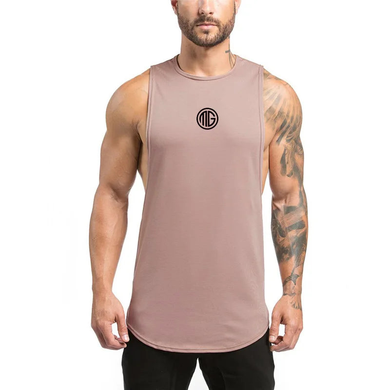 Débardeurs Hommes Fitness, Vêtements de Sport Musculation, Coton, Gilet sans Manches, Homme Décontracté Respirant, Sous-vêtement Tendance.