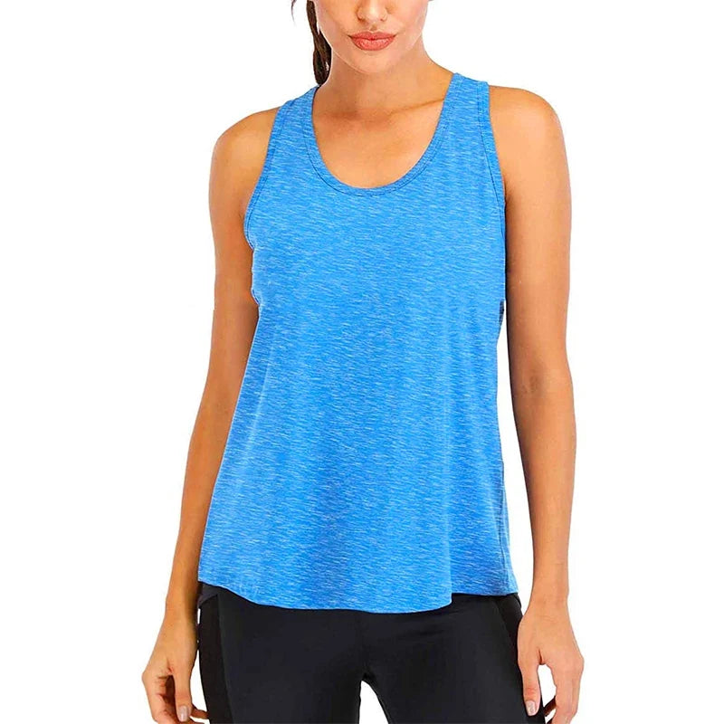 T-shirt de yoga femme, nouveau style, décontracté, hauts de fitness, débardeur femme, t-shirt de sport sans manches, séchage rapide, blouse d'entraînement de course à pied pour la gym