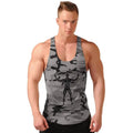Débardeurs de Musculation Homme Camouflage Gilet sans Manches Gym Fitness Entraînement Maillot de Corps Séchage Rapide Vêtement d'Entraînement