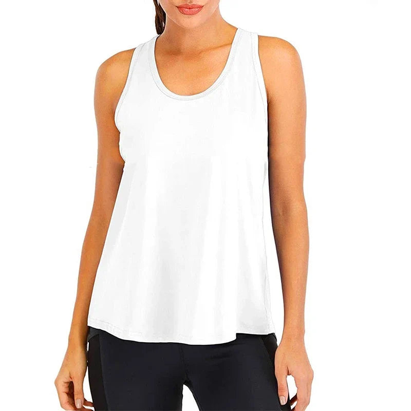 T-shirt de yoga femme, nouveau style, décontracté, hauts de fitness, débardeur femme, t-shirt de sport sans manches, séchage rapide, blouse d'entraînement de course à pied pour la gym