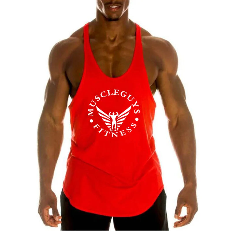Débardeur de Sport Homme pour Entraînement Musculation Gym Marque Haut sans Manches Chemise de Sport à la Mode
