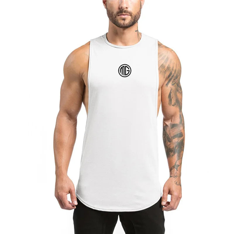 Débardeurs Hommes Fitness, Vêtements de Sport Musculation, Coton, Gilet sans Manches, Homme Décontracté Respirant, Sous-vêtement Tendance.