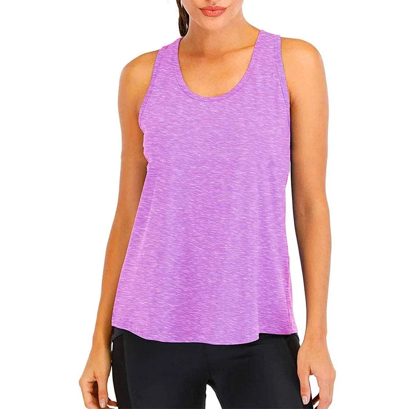 T-shirt de yoga femme, nouveau style, décontracté, hauts de fitness, débardeur femme, t-shirt de sport sans manches, séchage rapide, blouse d'entraînement de course à pied pour la gym
