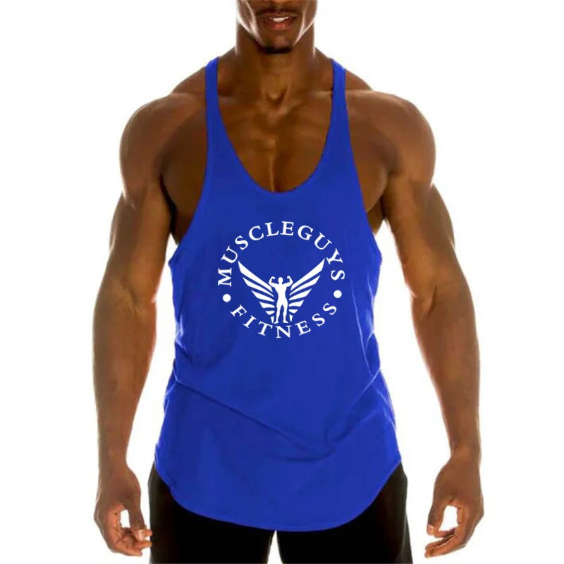 Débardeur de Sport Homme pour Entraînement Musculation Gym Marque Haut sans Manches Chemise de Sport à la Mode