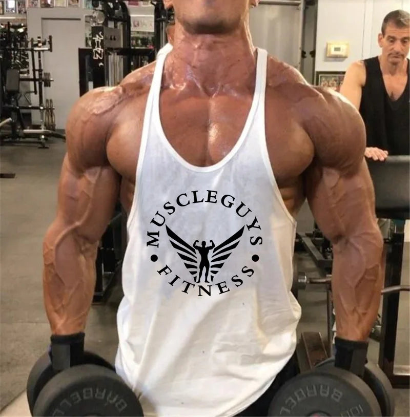 Débardeur de Sport Homme pour Entraînement Musculation Gym Marque Haut sans Manches Chemise de Sport à la Mode