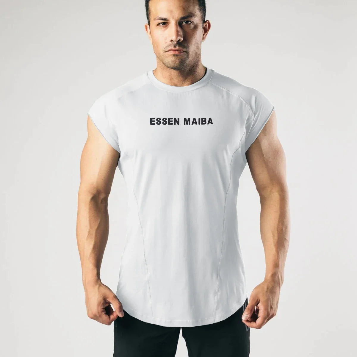 Débardeurs Hommes Sans Manches pour l'Entraînement de Musculation Athlétique en Coton Respirant T-shirt