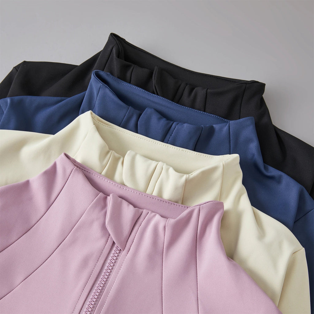 Vêtements de yoga Coupe-vent Sportswear Femme Running Manches Longues Sweatshirt Vestes de sport Haut Femmes Hauts d'entraînement Vêtements de sport
