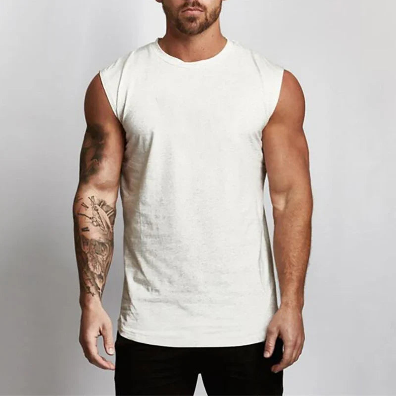 Haut sans manches de sport en coton pour homme, débardeur de musculation, vêtements de sport, gilet de sport pour homme, maillot de corps musclé
