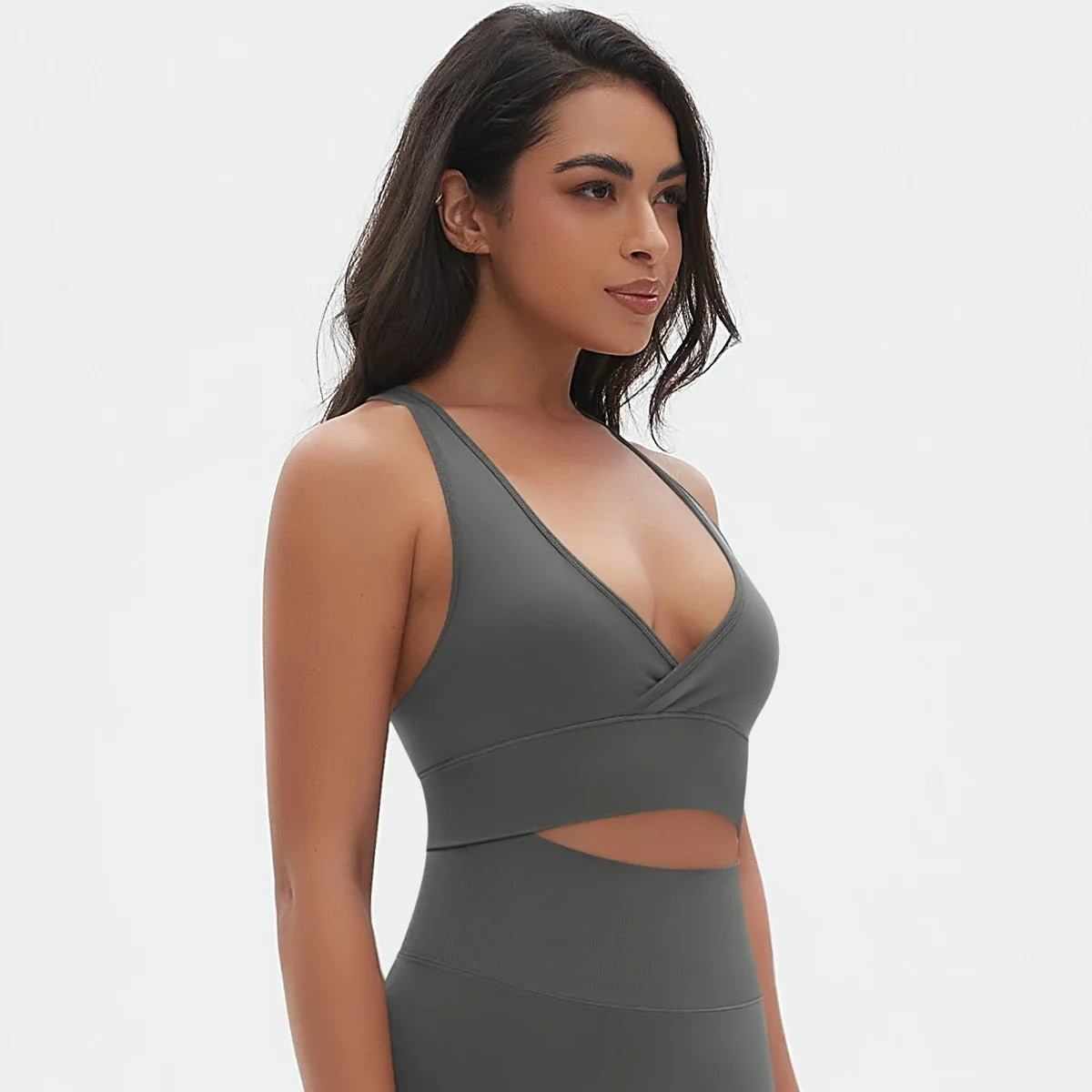 Soutien-gorge de sport pour femmes, maintien élevé, impact élevé, froncé, sous-vêtement de fitness, haut de gym, yoga, vêtements d'entraînement, corset push-up rembourré, vêtements de sport