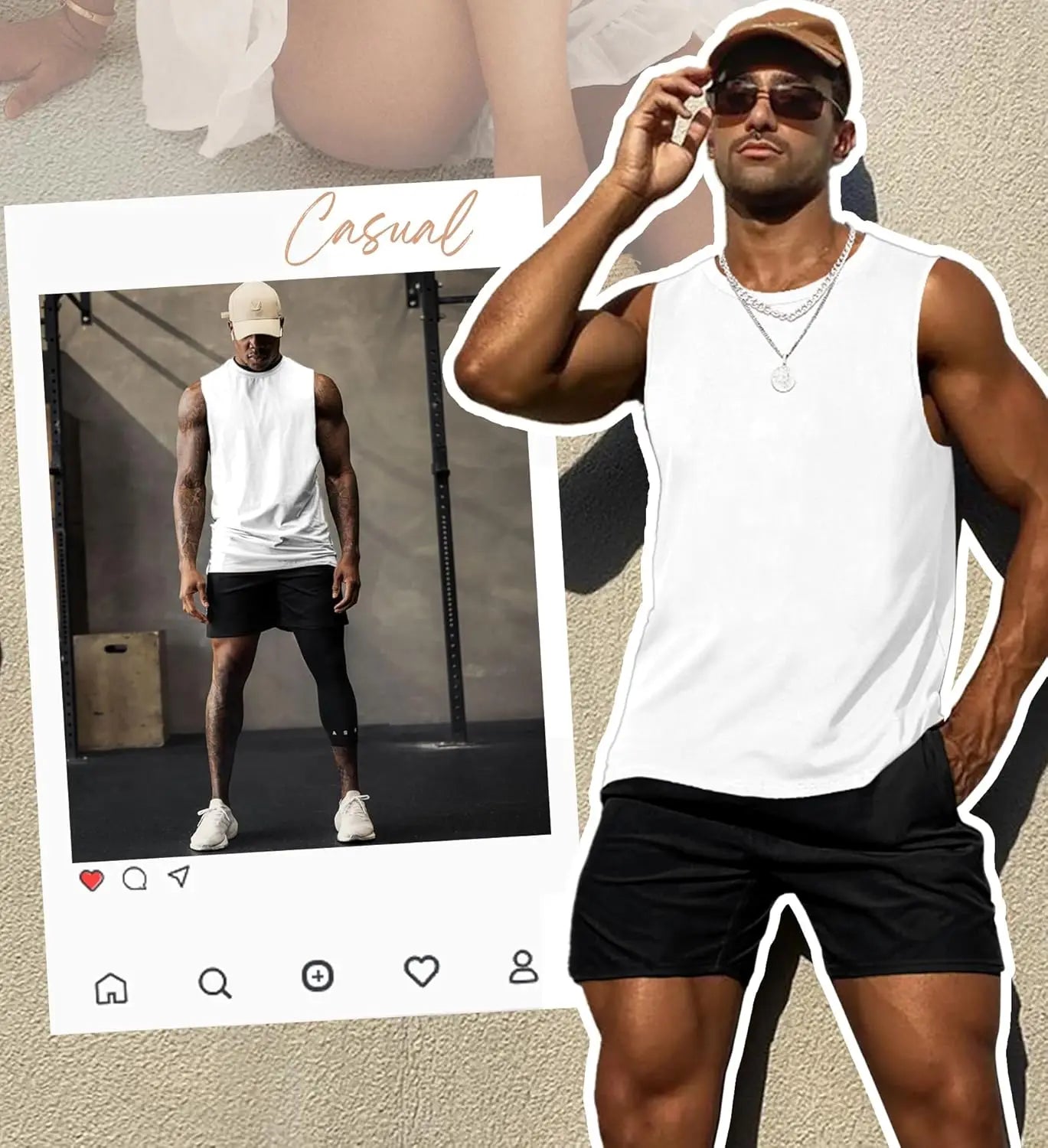 Débardeurs pour hommes, t-shirts d'entraînement sans manches, couleur unie, séchage rapide en polyester pour hommes, débardeurs de plage et t-shirts de sport d'été
