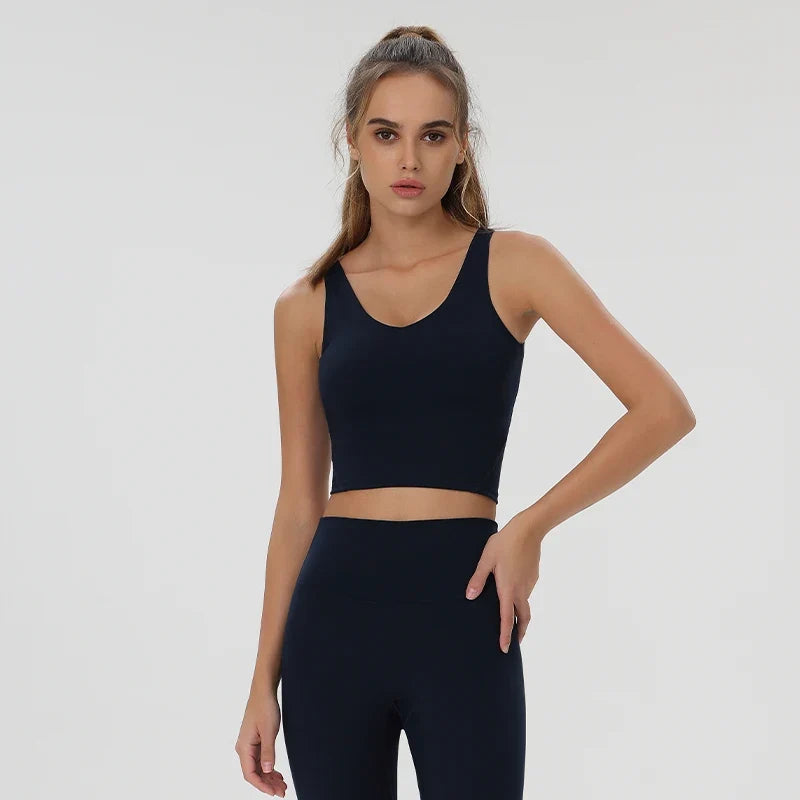 Débardeur de yoga pour femmes, hauts de Pilates, vêtements de sport, course, gym, jolis vêtements d'entraînement, soutiens-gorge de sport, débardeur féminin.