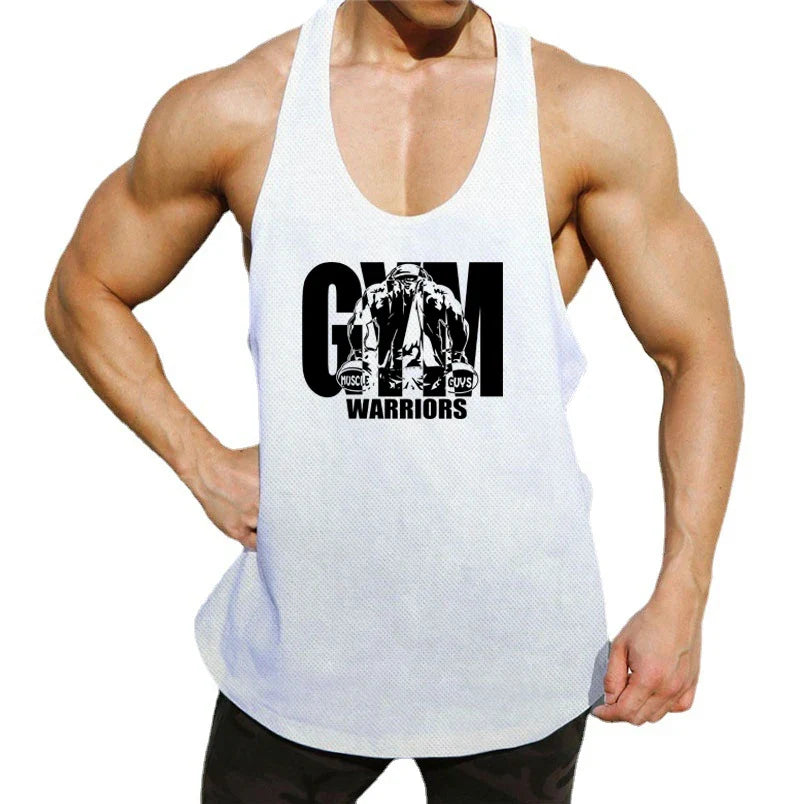 Débardeur de sport pour homme, vêtement de fitness, musculation, course, maillot de corps en maille, sans manches