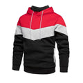 Sweat-shirt à capuche patchwork pour homme, pulls décontractés amples en molleton chaud, streetwear masculin, mode automne hiver, vêtements de sport d'extérieur