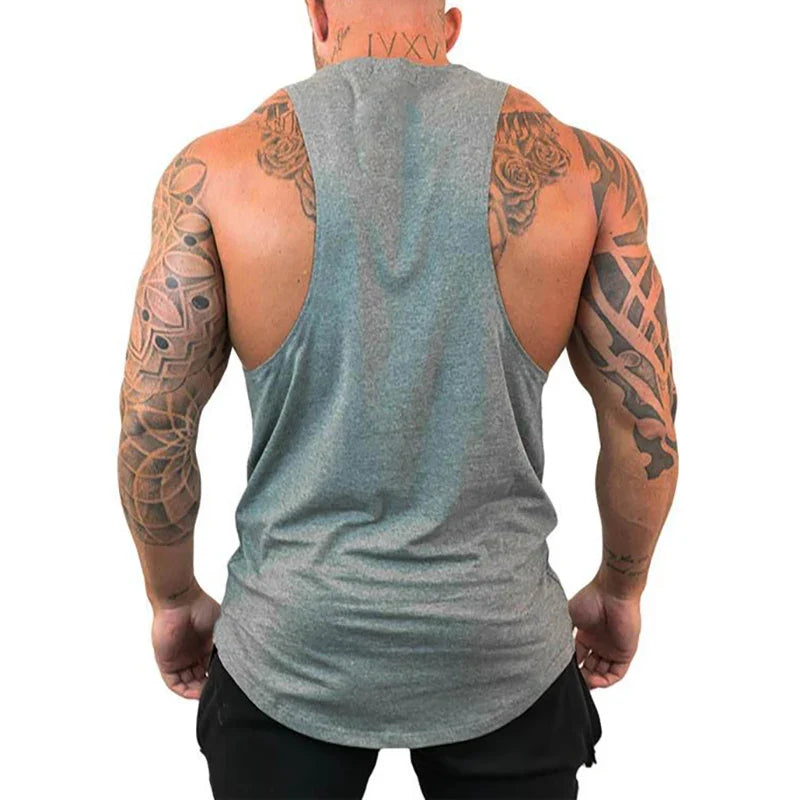 Débardeurs amples de course pour hommes, débardeurs de musculation, hauts sans manches d'entraînement pour la gym, chemises sans manches de fitness, sous-vêtements respirants en coton pour l'été