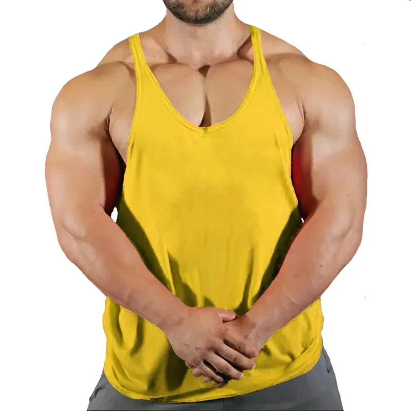 Débardeur Stringer Musculation Homme Gilet Fitness Vêtement Bodybuilding Débardeurs Musculation Débardeur Coton Sans Manches Entraînement