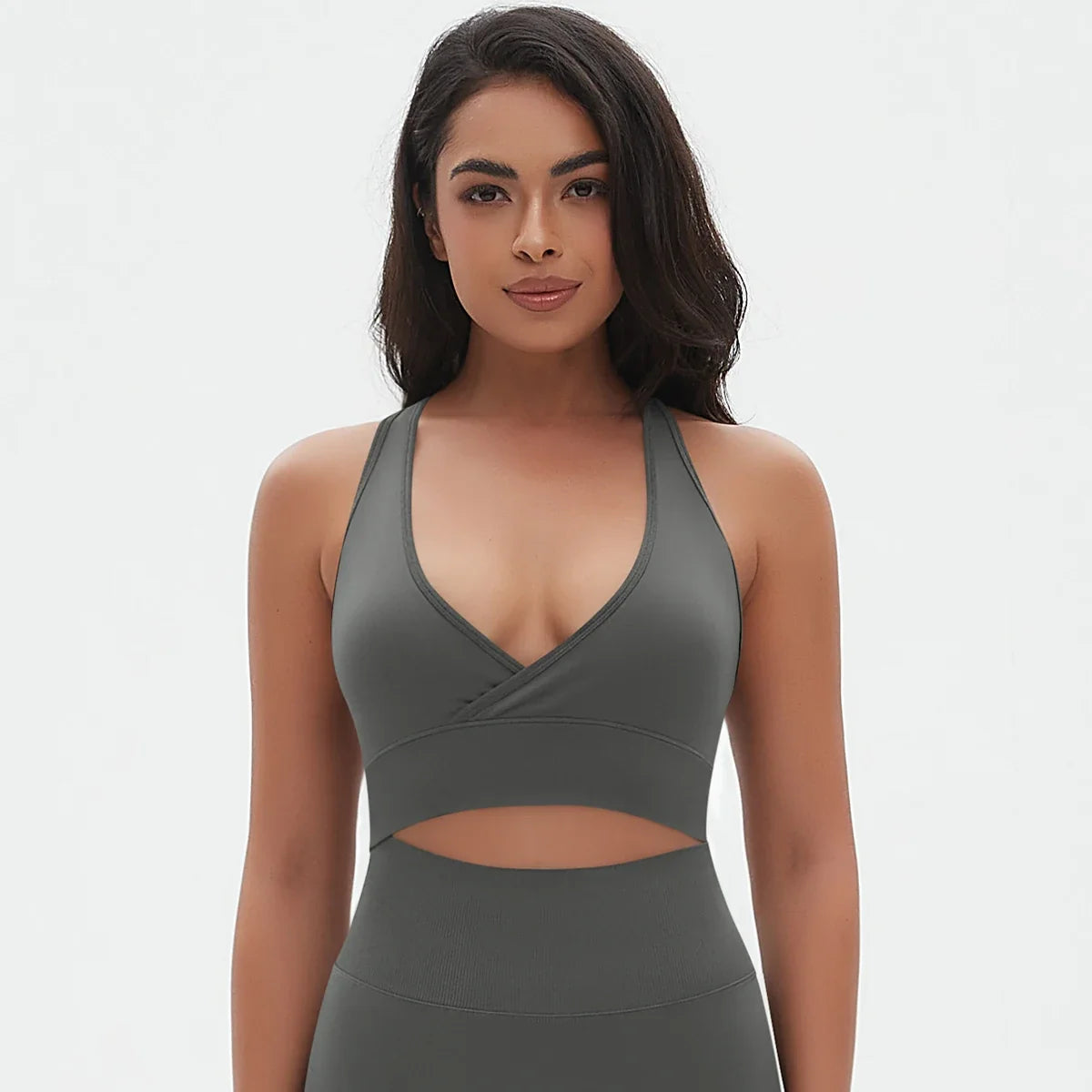 Soutien-gorge de sport pour femmes, maintien élevé, impact élevé, froncé, sous-vêtement de fitness, haut de gym, yoga, vêtements d'entraînement, corset push-up rembourré, vêtements de sport