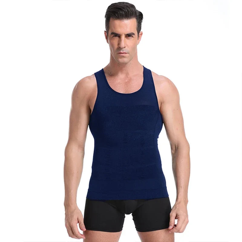 Gilet de Corps Amincissant Homme Débardeur Musculation Débardeurs Ventre Plat Maillots de Corps Débardeur Gainant Sous-vêtement Thermique Compression