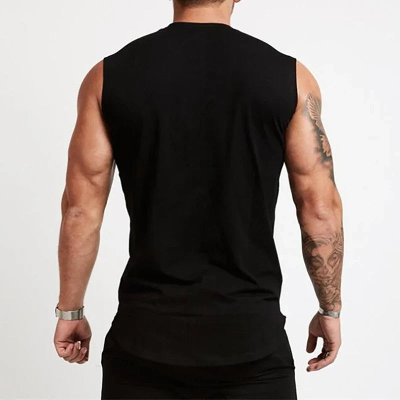 Haut sans manches de sport en coton pour homme, débardeur de musculation, vêtements de sport, gilet de sport pour homme, maillot de corps musclé