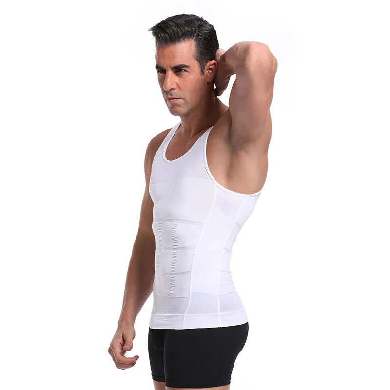 Gilet de Corps Amincissant Homme Débardeur Musculation Débardeurs Ventre Plat Maillots de Corps Débardeur Gainant Sous-vêtement Thermique Compression