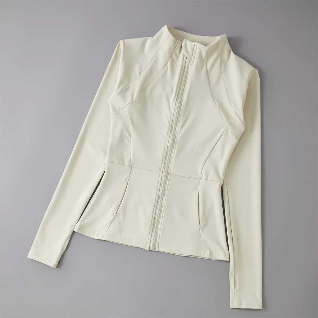 Vêtements de yoga Coupe-vent Sportswear Femme Running Manches Longues Sweatshirt Vestes de sport Haut Femmes Hauts d'entraînement Vêtements de sport