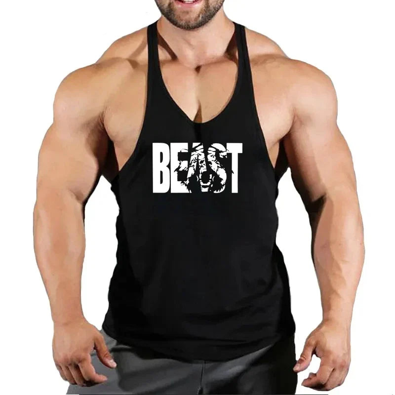 Débardeur Stringer Musculation Homme Gilet Fitness Vêtement Bodybuilding Débardeurs Musculation Débardeur Coton Sans Manches Entraînement
