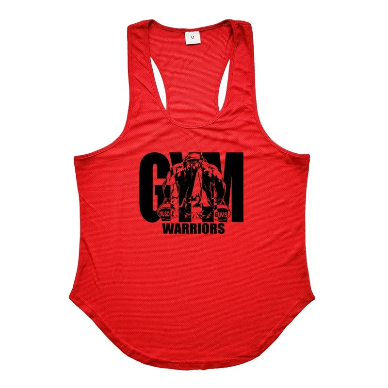 Débardeur de sport pour homme, vêtement de fitness, musculation, course, maillot de corps en maille, sans manches