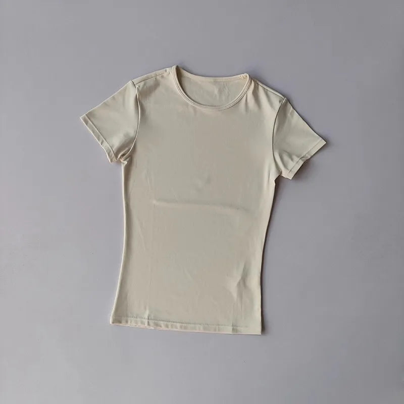T-shirt de sport d'extérieur pour femmes, yoga, fitness, course à séchage rapide, entraînement, vêtements de sport pour femmes, vêtements d'exercice