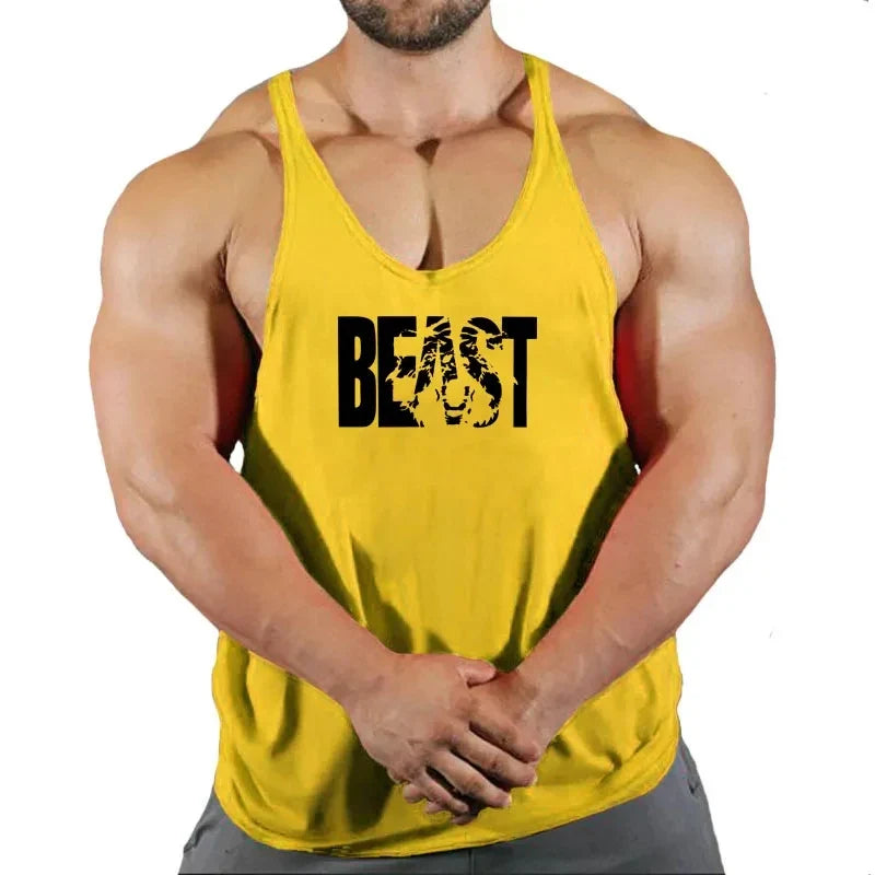 Débardeur Stringer Musculation Homme Gilet Fitness Vêtement Bodybuilding Débardeurs Musculation Débardeur Coton Sans Manches Entraînement