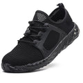 Chaussures de travail en maille pour hommes Baskets légères à embout en acier Bottes de travail indestructibles Chaussures de sécurité respirantes Bottes de travail de construction Chaussures