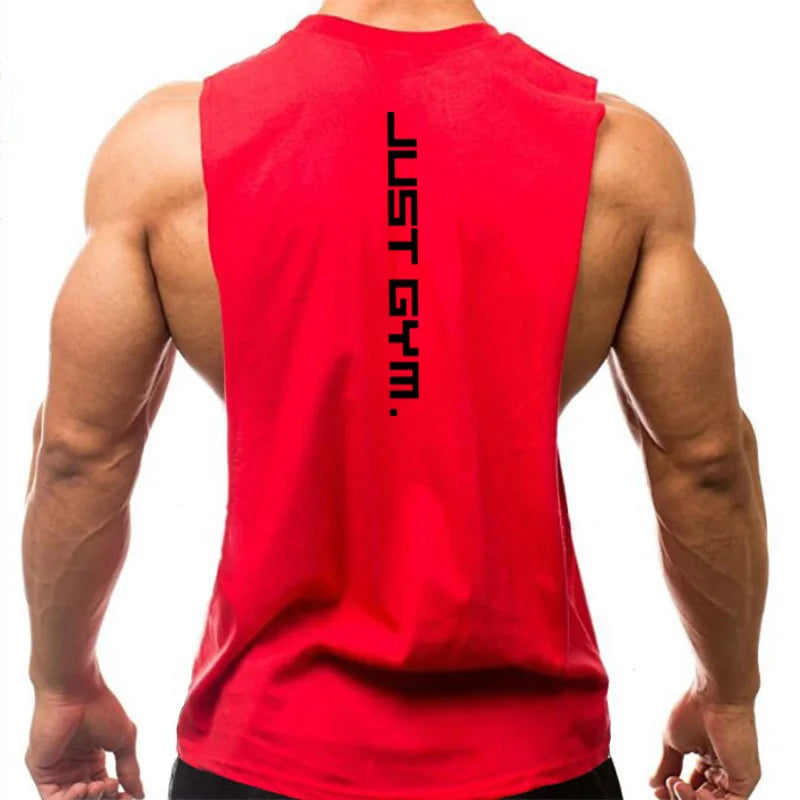 Débardeurs homme coupe débardeur côtés découpés emmanchures basses sans manches pour le sport, le fitness, le jogging en extérieur