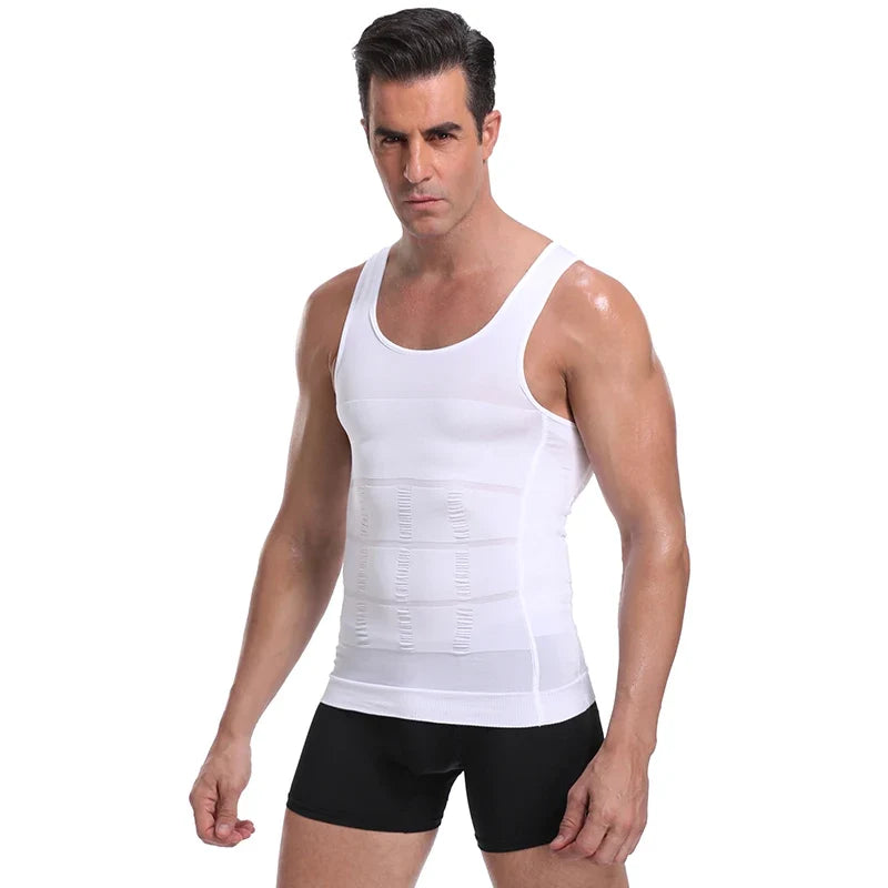 Gilet de Corps Amincissant Homme Débardeur Musculation Débardeurs Ventre Plat Maillots de Corps Débardeur Gainant Sous-vêtement Thermique Compression