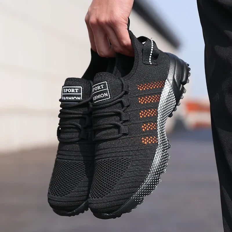Baskets décontractées homme maille légère respirante semelle souple chaussures de course mocassins plats homme baskets Zapatos Hombre