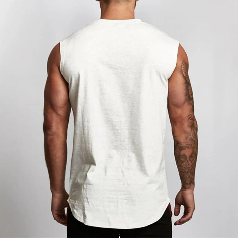 Haut sans manches de sport en coton pour homme, débardeur de musculation, vêtements de sport, gilet de sport pour homme, maillot de corps musclé