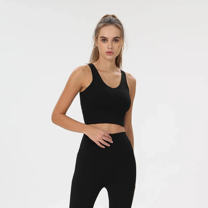 Débardeur de yoga pour femmes, hauts de Pilates, vêtements de sport, course, gym, jolis vêtements d'entraînement, soutiens-gorge de sport, débardeur féminin.
