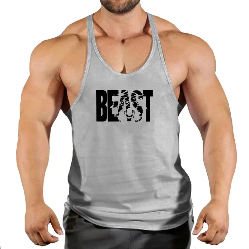Débardeur Stringer Musculation Homme Gilet Fitness Vêtement Bodybuilding Débardeurs Musculation Débardeur Coton Sans Manches Entraînement