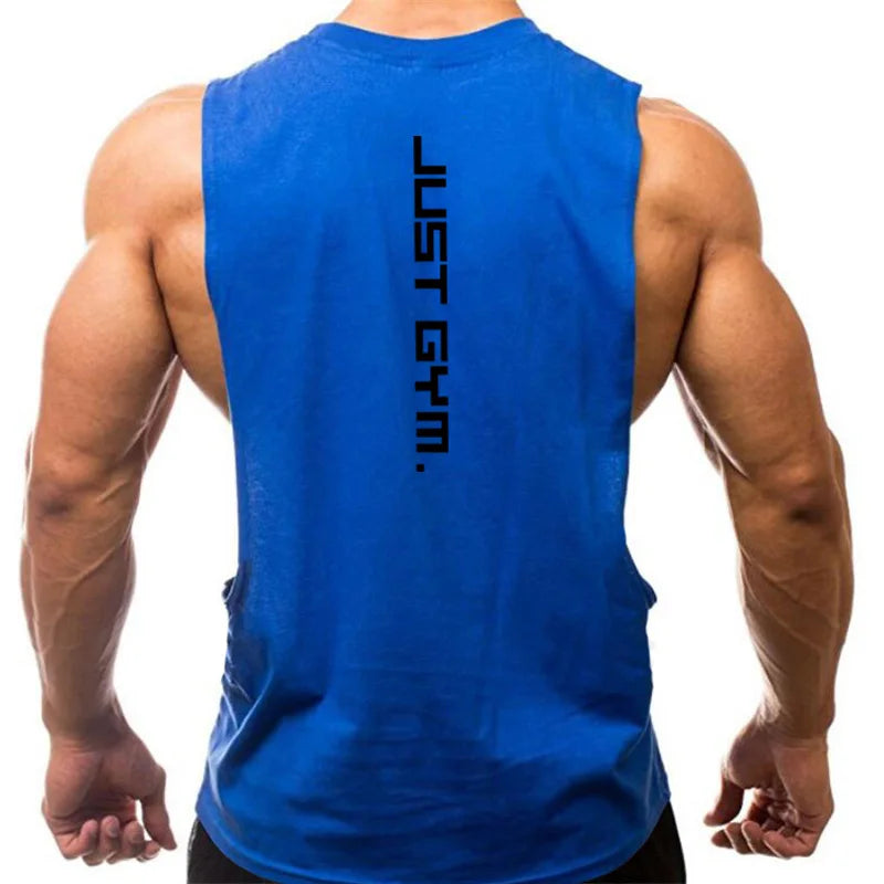 Débardeurs homme coupe débardeur côtés découpés emmanchures basses sans manches pour le sport, le fitness, le jogging en extérieur