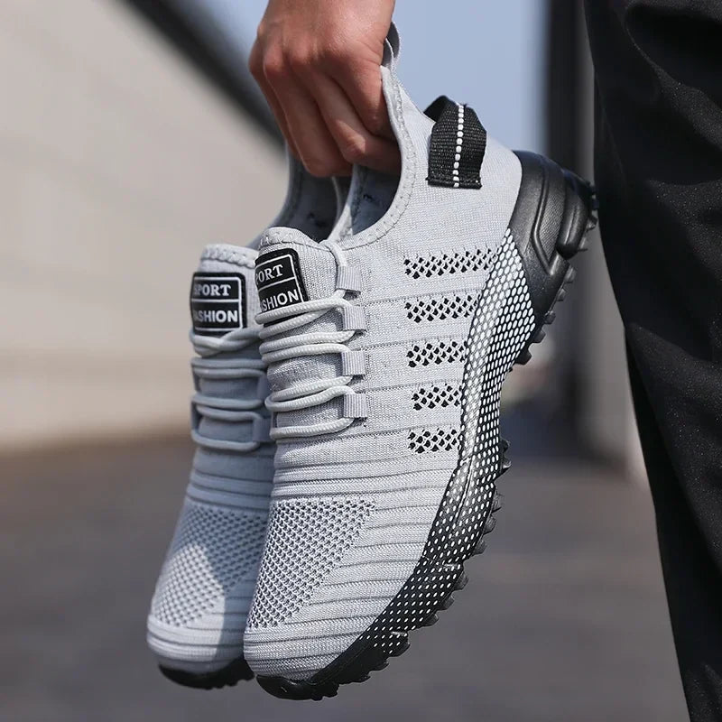 Baskets décontractées homme maille légère respirante semelle souple chaussures de course mocassins plats homme baskets Zapatos Hombre