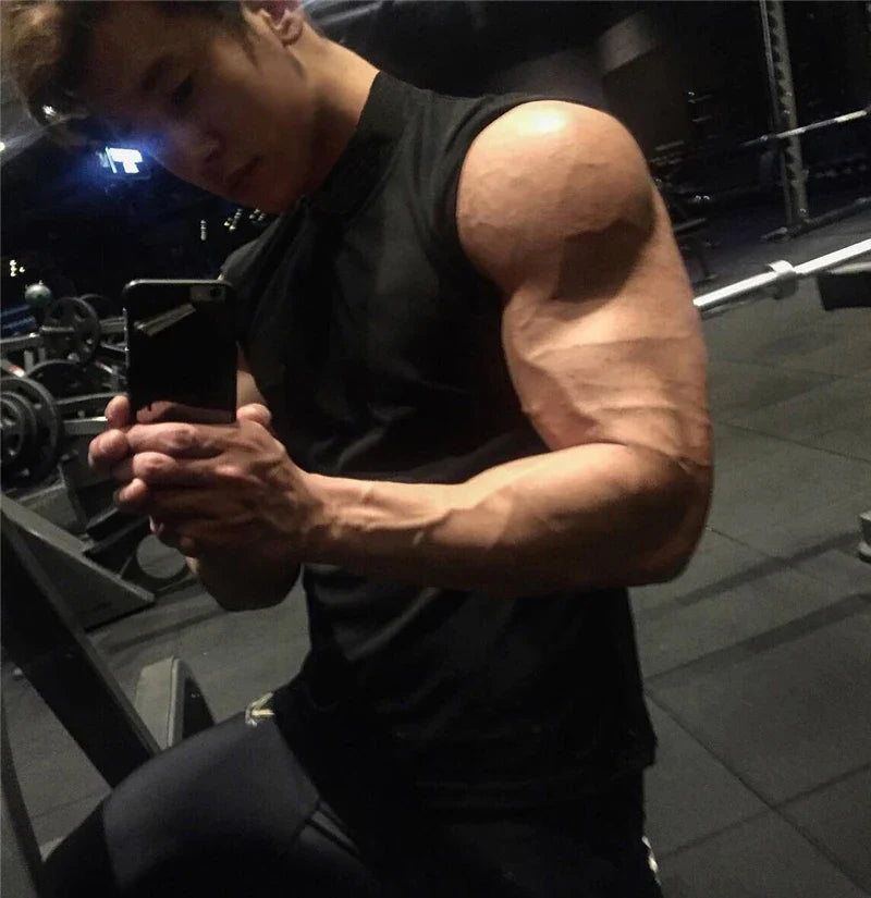Débardeurs de compression de sport sans manches pour hommes, haut de musculation moulant, vêtements de fitness, gilets de sport pour hommes, débardeurs de musculation