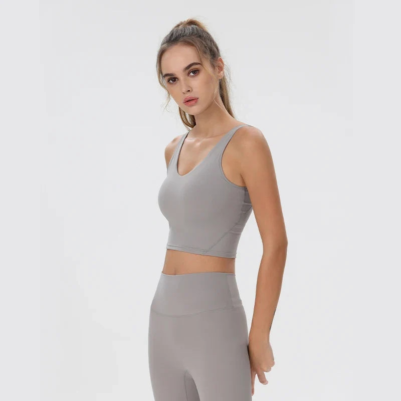 Débardeur de yoga pour femmes, hauts de Pilates, vêtements de sport, course, gym, jolis vêtements d'entraînement, soutiens-gorge de sport, débardeur féminin.
